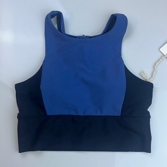 UpWest High-Neck Colorblock Swim Top S34-68 - Picture 4 of 5